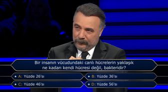 Bir insanın vücudundaki canlı hücrelerin yaklaşık ne kadarı kendi hücresi değil, bakteridir?