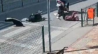 Çaycuma'da motosiklet yaya geçidinde anne ve çocuğuna çarptı: 2 yaralı