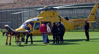 Erzurum'da kalp krizi şüphesi: Hasta helikopterle sevk edildi