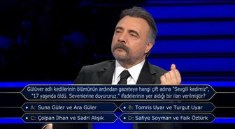 Gülüver adlı kedilerinin ölümünün ardından gazeteye hangi çift adına 'Sevgili kedimiz', '17 yaşında öldü. Sevenlerine duyururuz.' ifadelerinin yer ...