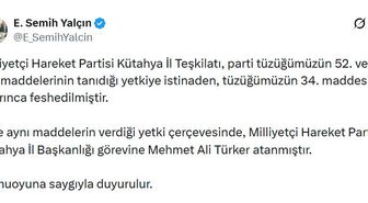 MHP'li Yalçın: Kütahya İl Teşkilatı feshedildi