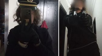 Okul saldırganının polis şapkası ve silahlarla fotoğrafları ortaya çıktı