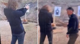 Polis babanın, 9 kişiyi katleden oğluna atış talimi yaptırdığı anlar