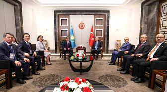 TBMM Başkanı Kurtulmuş, Kazakistan Parlamentosu Meclis Başkanı Koşanov ile görüştü