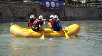Rafting Şampiyonası'nın ikinci gününde slalom yarışları yapıldı