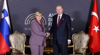 Cumhurbaşkanı Erdoğan Slovenya Cumhurbaşkanı Natasa Pirc Musar ile görüştü