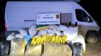 Muş'ta 1 ton 200 kilogram bandrolsüz tütün ele geçirildi