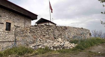Roma İmparatoru Sezar'ın 'Geldim, gördüm, yendim' dediği kale surlarında çökme yaşandı