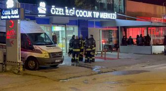 Çocuk tıp merkezinde korkutan yangın: Hastalar tahliye edildi
