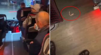 Muavin otobüste düşen takma dişin sahibini aradı: Bahattin ağabey dişin ağzında mı?