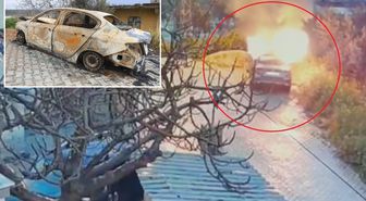 Park halindeki aracını küle çeviren kişi en yakını çıktı