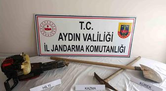 İzinsiz kazı yaptı, suçüstü yakalandı