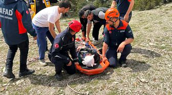 Gazipaşa'da Uçuruma Düşen Kişi Kurtarıldı