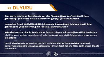 KGM'den 'Ankara Çevre Yolu'nun ücretli hale getirileceği' iddialarına yalanlama