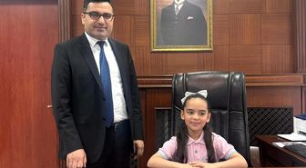 Miniklerden Kaymakam Köksal'a 23 Nisan Ziyareti