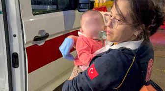 Samsun'da ev yangını: Anne ve 6 aylık bebeği hastanelik oldu