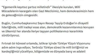 Cevdet Yılmaz'dan '23 Nisan' mesajı