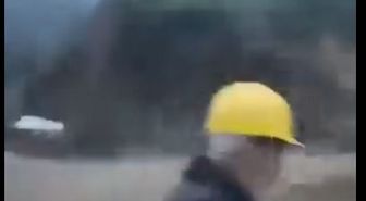Giresun'da heyelan; sondaj makinesi toprak altında kaldı