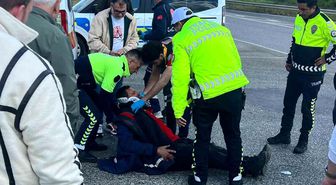 Babaeski'de motosikletle otomobil çarpıştı: 1 yaralı