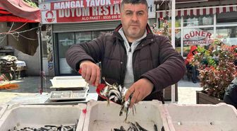 Balık tezgahlarında kıyı balıkçılığı mesaisi