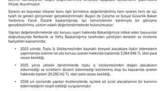 Çalışma ve Sosyal Güvenlik Bakanlığından maaşlarını alamayan maden işçileriyle ilgili açıklama