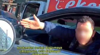 Eskişehir'de seslerin yükseldiği gergin trafik tartışması kamerada