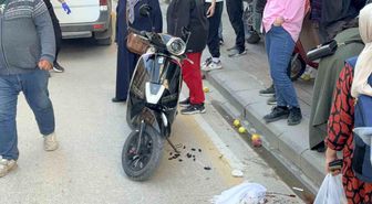 Scooterin çarptığı yaya yaralandı