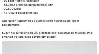 Şırnak'ta 590 milyon lira değerinde kaçak altın ve döviz ele geçirildi, 3 gözaltı