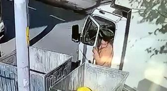 Avcılar'da kamyondan telefon hırsızlığı kamerada