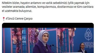 Emine Erdoğan, 4'üncü Cemre Çarşısı'nın açılışını paylaştı