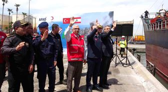 Mersin Limanı'ndan Lübnan'a 730 tonluk insani yardım yola çıktı