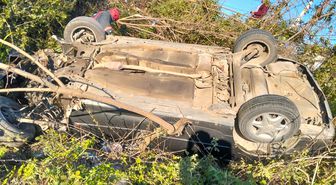 Ordu'da otomobil, şarampole devrildi; sürücü yaralı