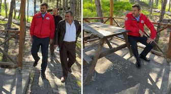 Parkta yere atılan çekirdek kabuklarını gören Karabük Belediye Başkanı Çetinkaya çileden çıktı