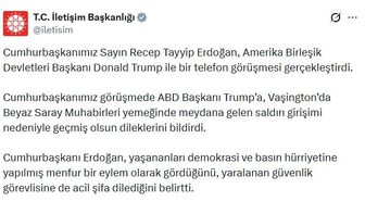 Erdoğan, Trump ile telefon görüşmesi yaptı