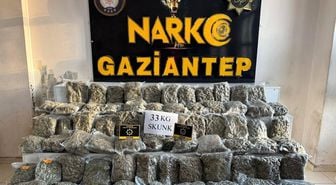 Gaziantep'te 34 kilo uyuşturucu ele geçirildi: 1 tutuklama