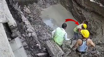 Kazılan çukura düşen işçinin üzerine toprak çöktü