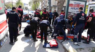 Malatya'da yunus timleri kaza yaptı: 2 polis yaralı