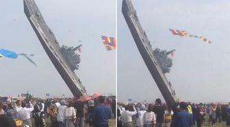 Çin'de tuhaf görüntü! Uçak gemisine benzeyen kağıttan uçak yaptılar