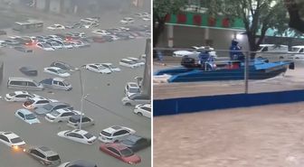 Çin'in Qinzhou şehri tamamen sulara gömüldü