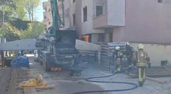 KARTAL'da Kentsel Dönüşüm Binasında Doğalgaz Kutusu Alev Aldı