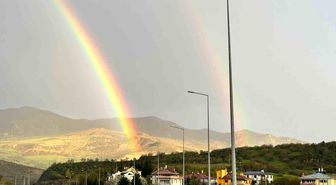 Tunceli'de gökkuşağı görsel şölen sundu