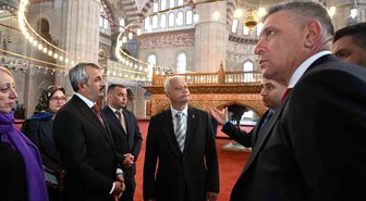 Bulgaristan İçişleri Bakanı Emil Dachev Selimiye Camii'ne hayran kaldı