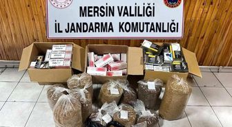 Mersin'de kaçak makaron operasyonu: 2 gözaltı