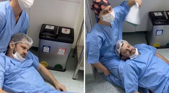 Doğumu eşi yaptı, 'nazı' kocası çekti: Sosyal medyada alay konusu oldu!
