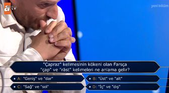 'Çapraz' kelimesinin kökeni olan Farsça 'çap' ve 'rast' kelimeleri ne anlama gelir?