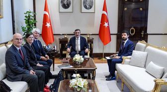 Cumhurbaşkanı Yardımcısı Yılmaz, İsviçre Büyükelçisi Scheurer'i kabul etti