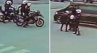 Yunus polislerinin trafikte Heimlich manevrası hayat kurtardı; müdahale anı kamerada