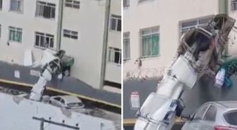 Brezilya'da uçak apartmana çarptı: 4 yaralı
