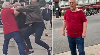 Eşinin gözü önünde darp edildi