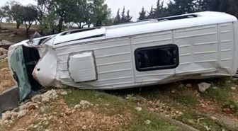 Gaziantep'te kontrolden çıkan işçi servisi şarampole uçtu: 16 yaralı